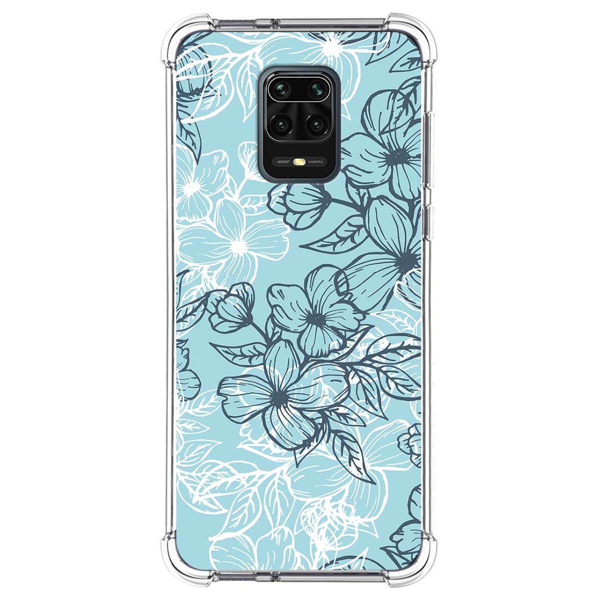 Funda Silicona Antigolpes para Xiaomi Redmi Note 9S / Note 9 Pro diseño Flores 03 Dibujos