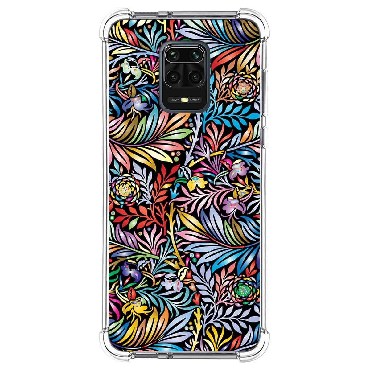 Funda Silicona Antigolpes para Xiaomi Redmi Note 9S / Note 9 Pro diseño Flores 04 Dibujos