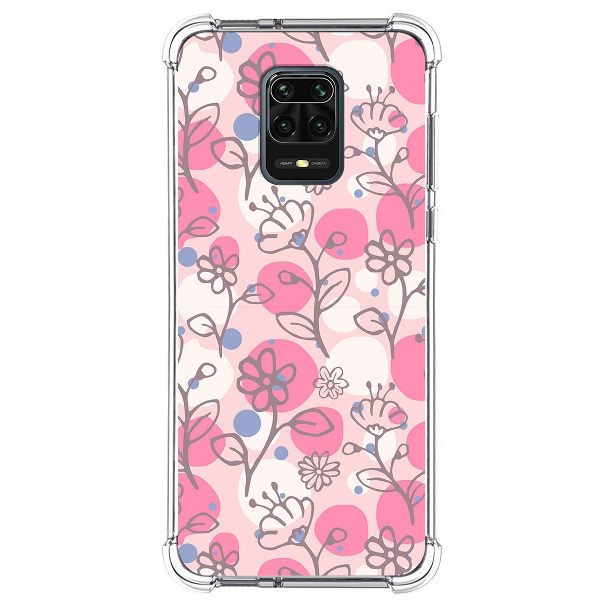 Funda Silicona Antigolpes para Xiaomi Redmi Note 9S / Note 9 Pro diseño Flores 07 Dibujos
