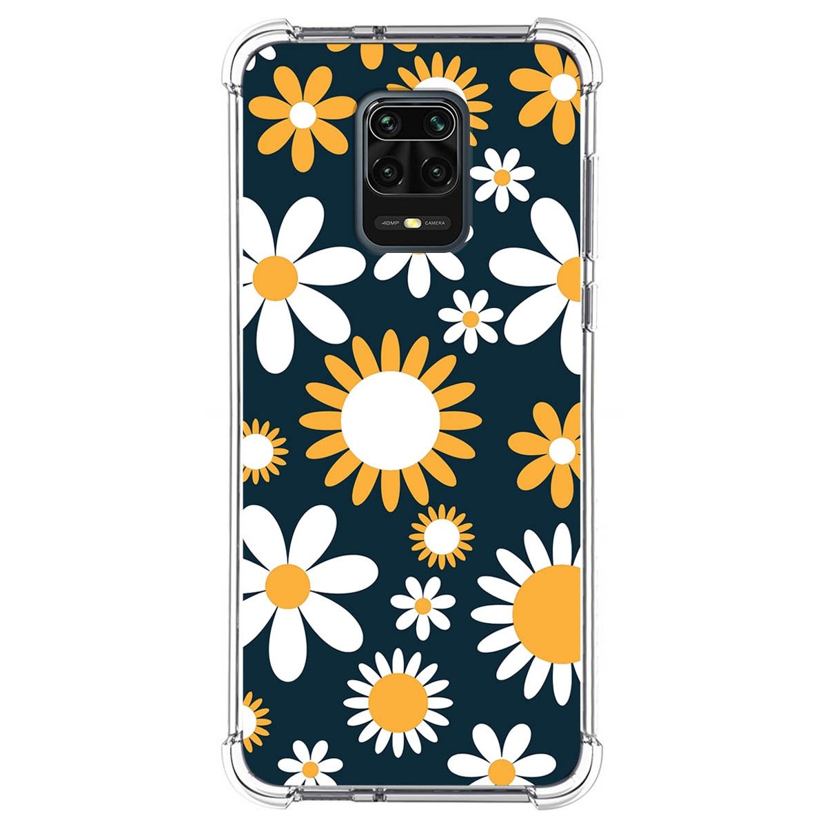 Funda Silicona Antigolpes para Xiaomi Redmi Note 9S / Note 9 Pro diseño Flores 08 Dibujos