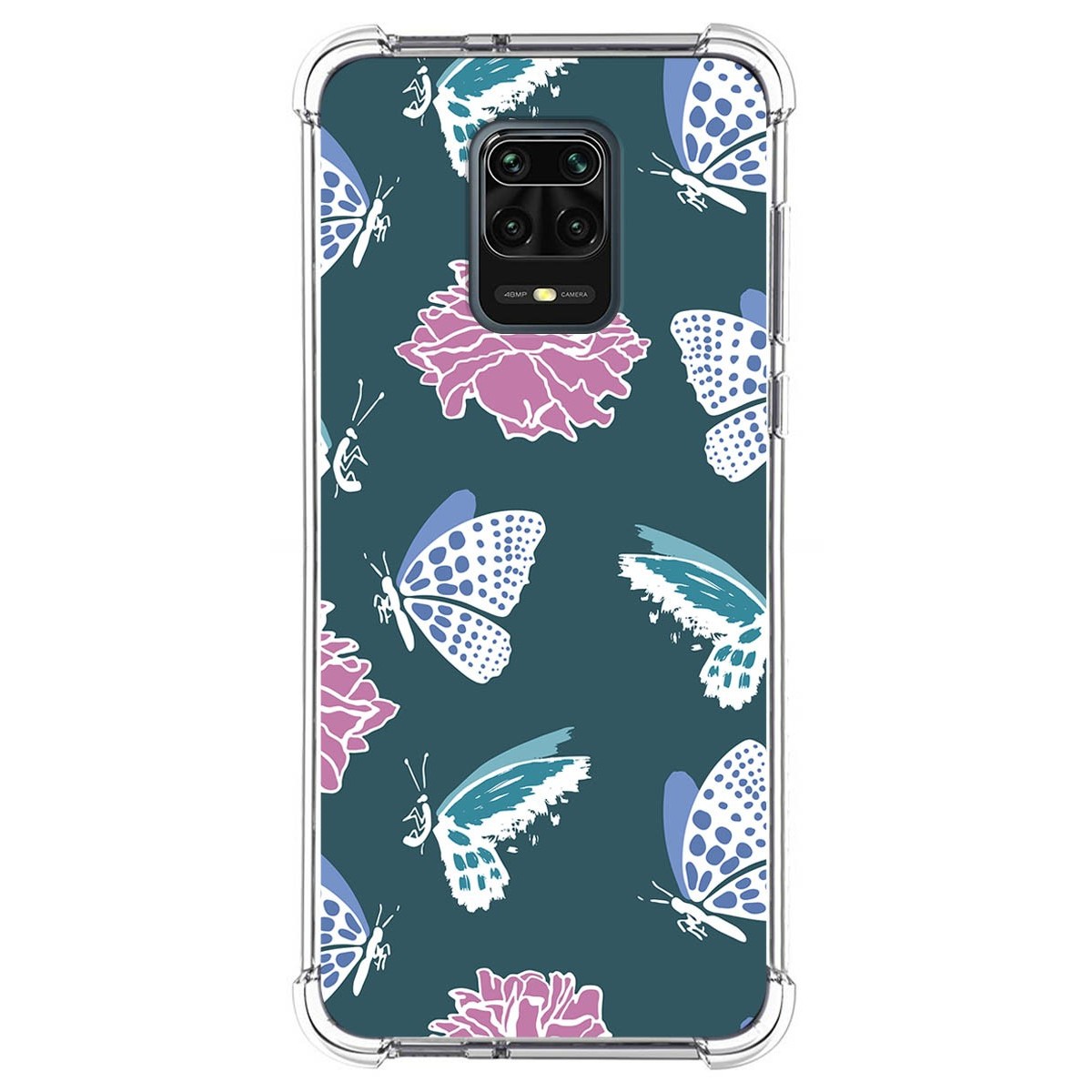 Funda Silicona Antigolpes para Xiaomi Redmi Note 9S / Note 9 Pro diseño Flores 10 Dibujos