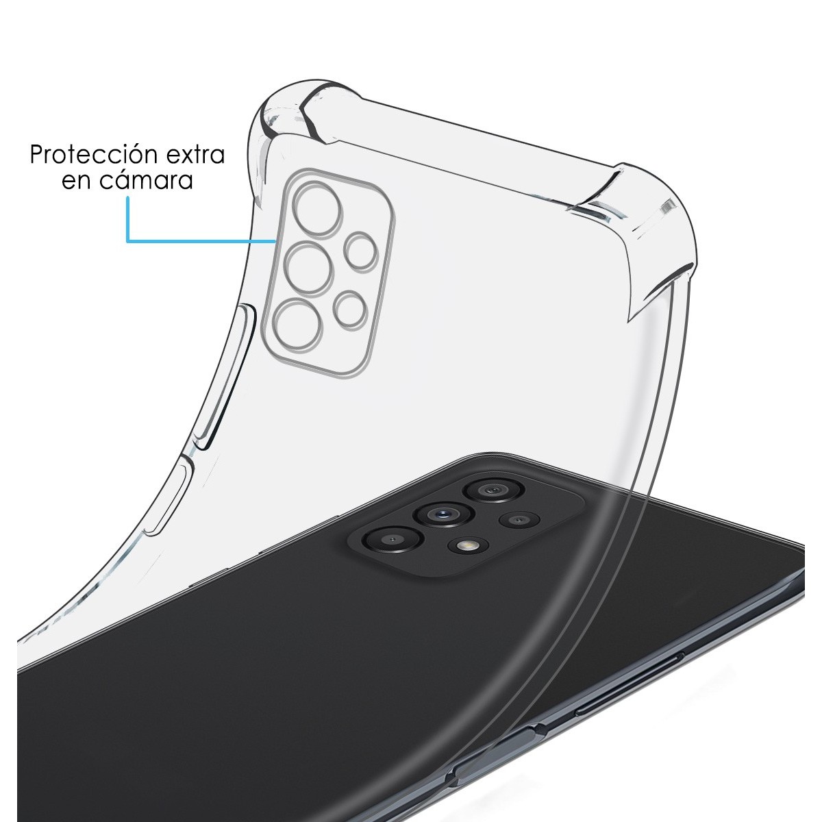Funda Silicona Antigolpes Transparente para Samsung Galaxy A53 5G