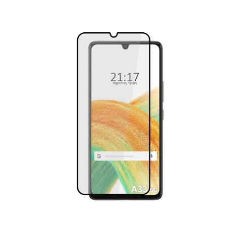 Protector Cristal Templado Completo 5D Full Glue Negro para Samsung Galaxy A33 5G Vidrio