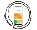 Funda Colgante Transparente para Samsung Galaxy A33 5G con Cordon Verde / Dorado
