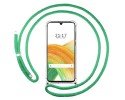 Funda Colgante Transparente para Samsung Galaxy A33 5G con Cordon Verde Agua