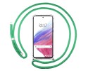 Funda Colgante Transparente para Samsung Galaxy A53 5G con Cordon Verde Agua