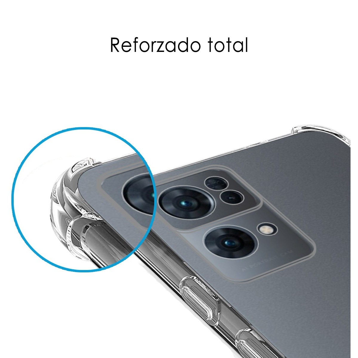 Funda Silicona Antigolpes Transparente para Oppo Reno 7 Pro 5G