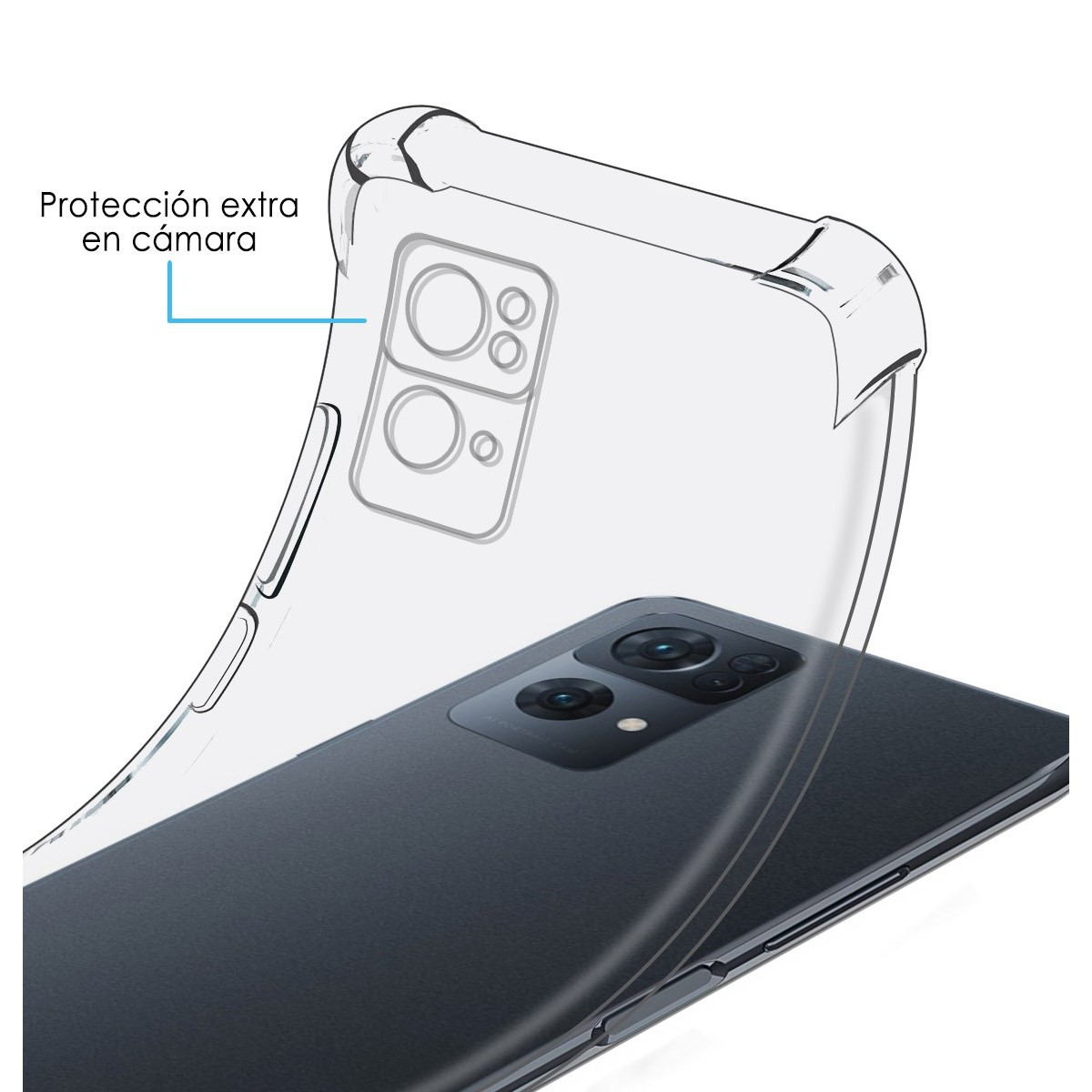 Funda Silicona Antigolpes Transparente para Oppo Reno 7 Pro 5G