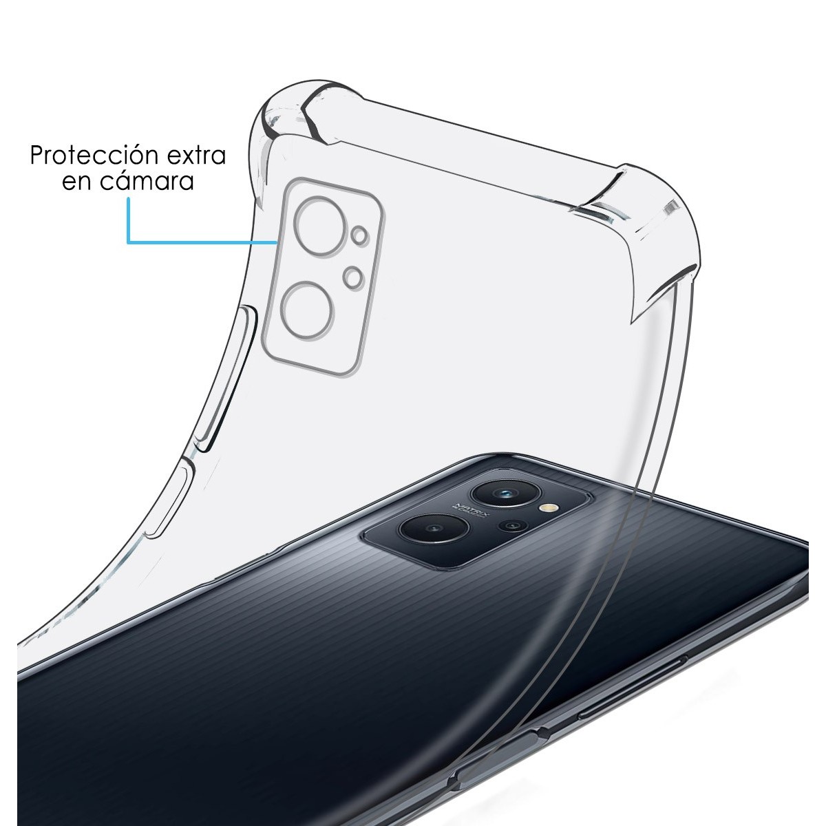 Funda Silicona Antigolpes Transparente para Realme 9i