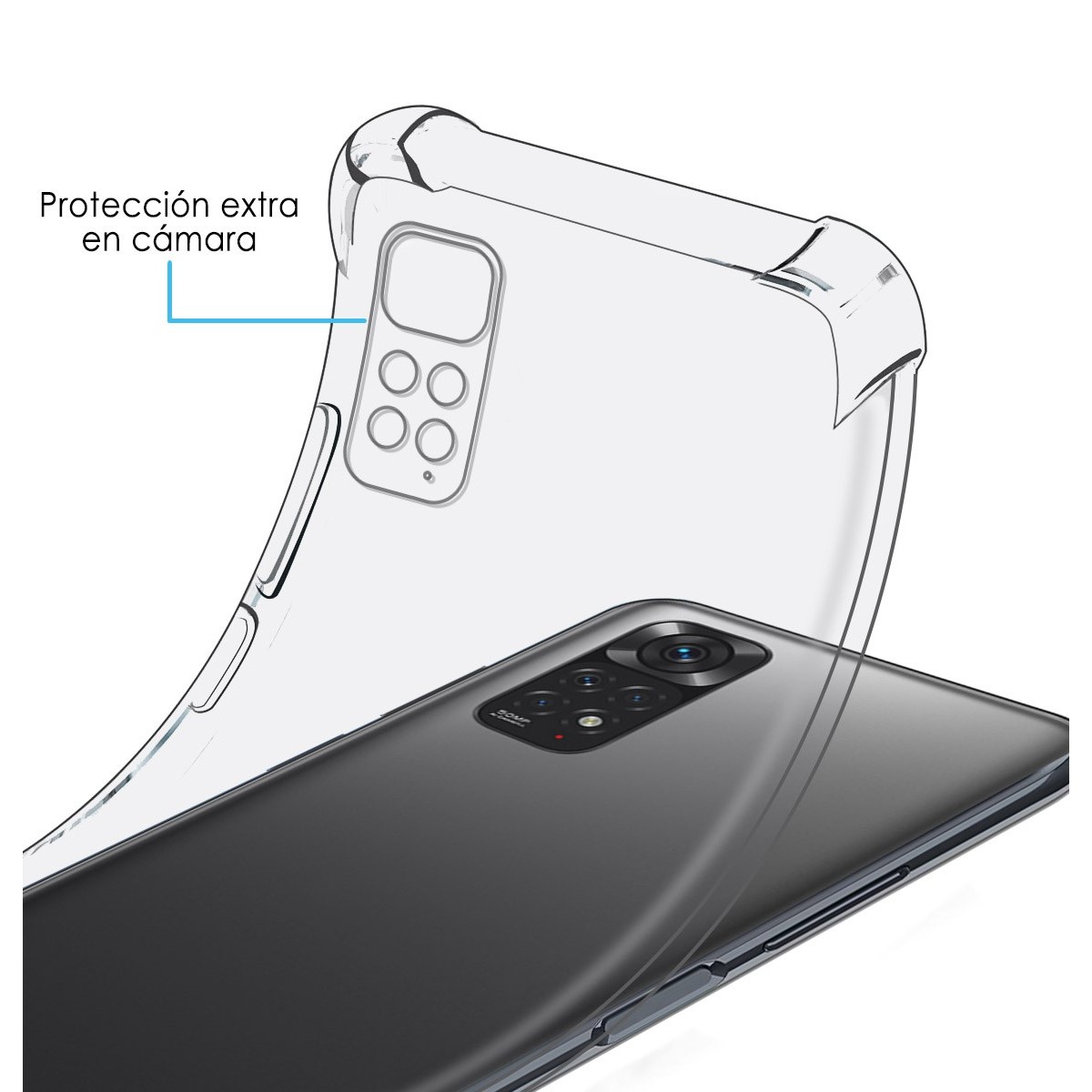 Funda Silicona Antigolpes Transparente para Xiaomi Redmi Note 11 / 11s