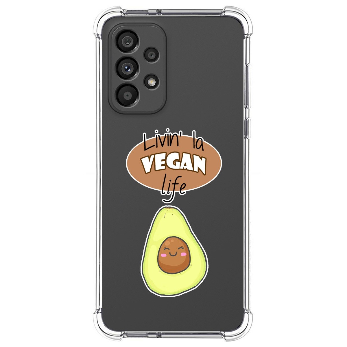 Funda Silicona Antigolpes para Samsung Galaxy A33 5G diseño Vegan Life Dibujos
