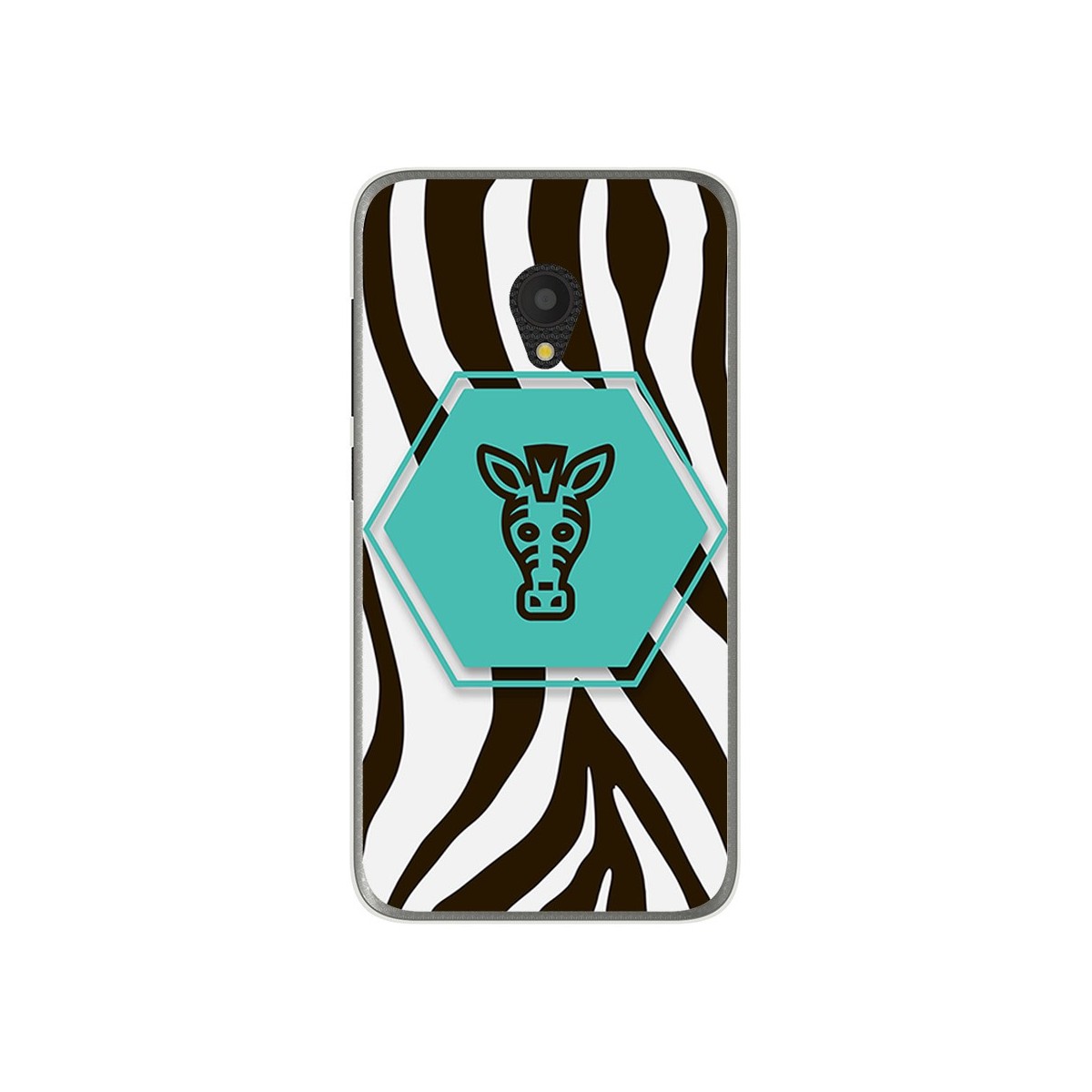 Funda Gel Tpu para Alcatel U5 (3G) Diseño Cebra Dibujos