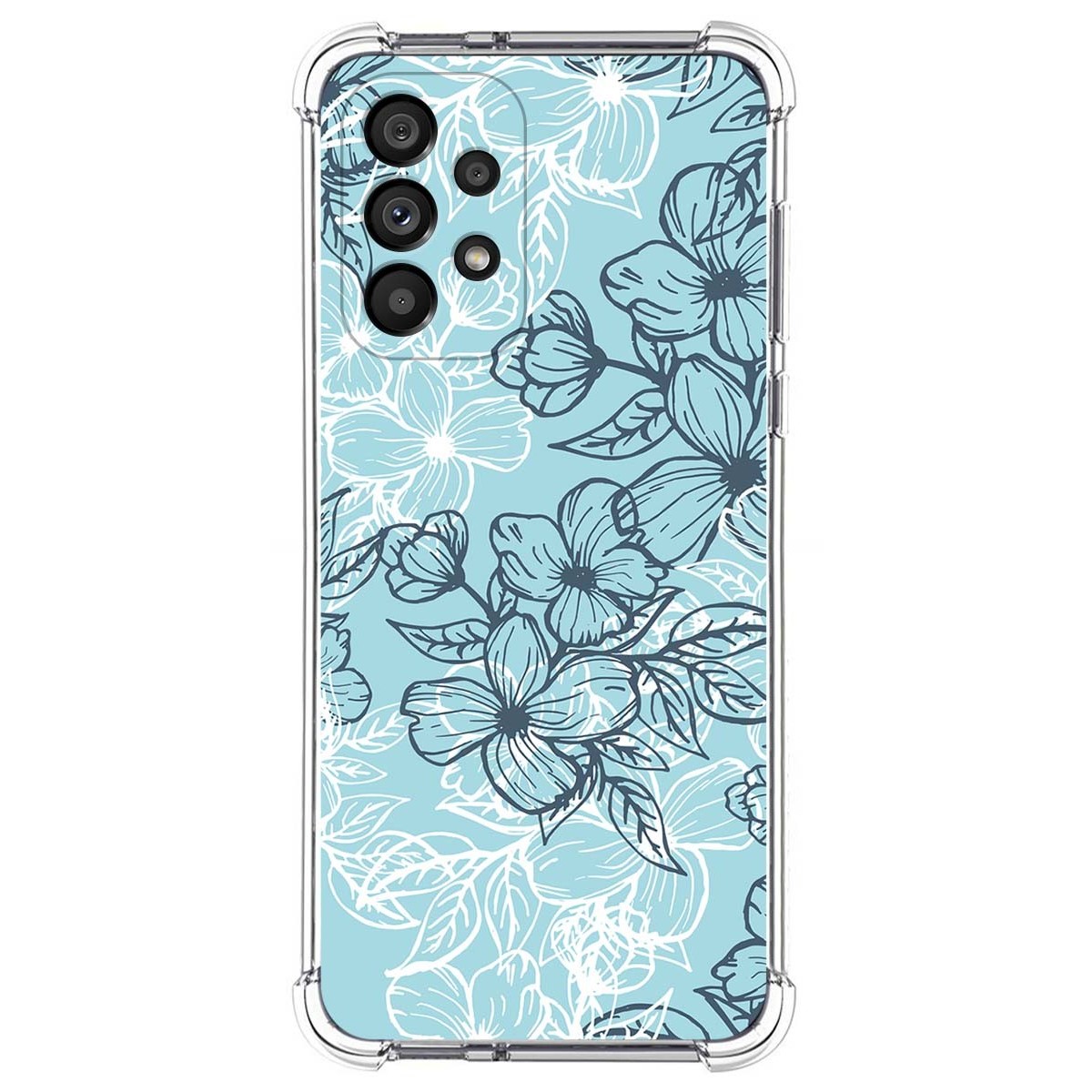 Funda Silicona Antigolpes para Samsung Galaxy A53 5G diseño Flores 03 Dibujos