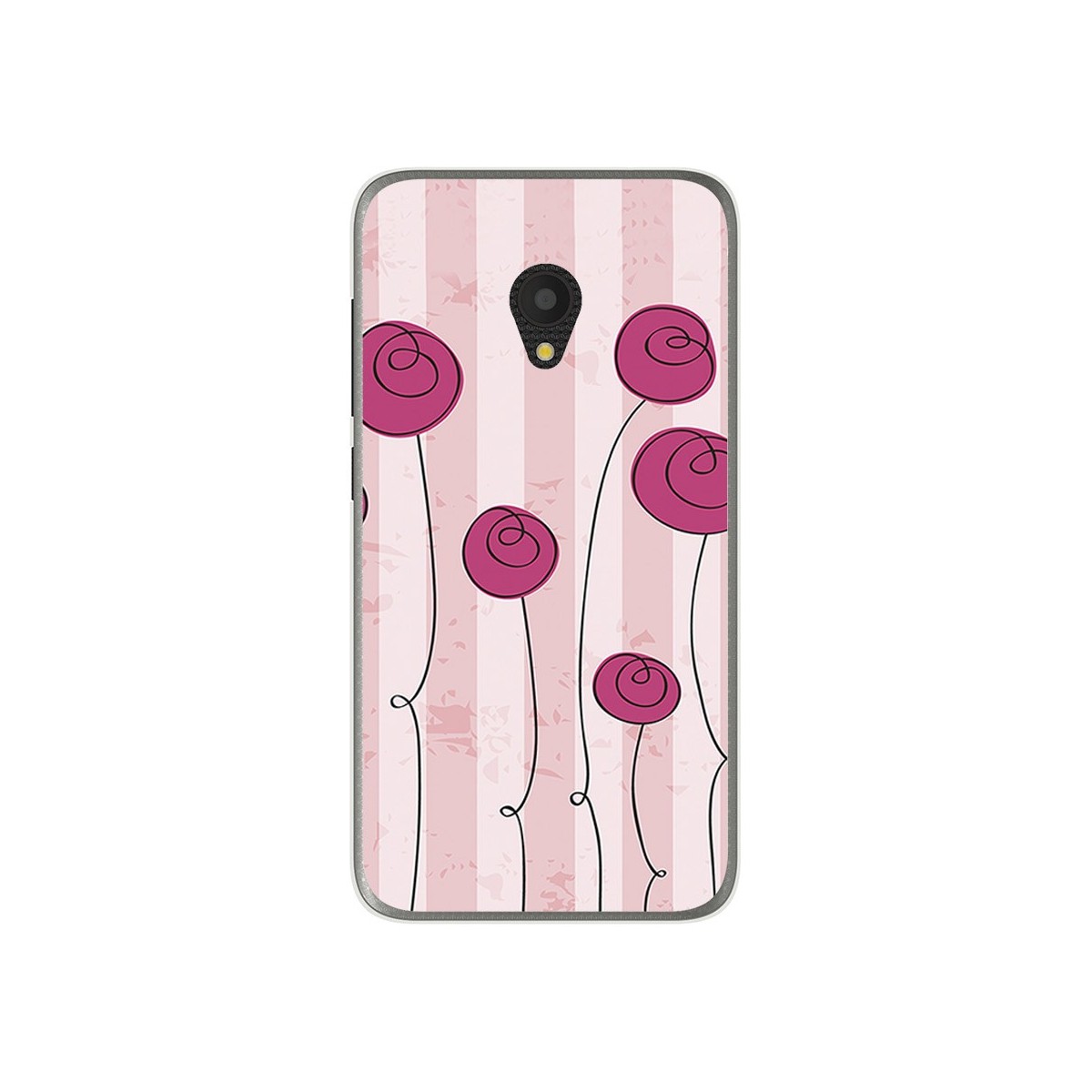 Funda Gel Tpu para Alcatel U5 (3G) Diseño Flores Vintage Dibujos