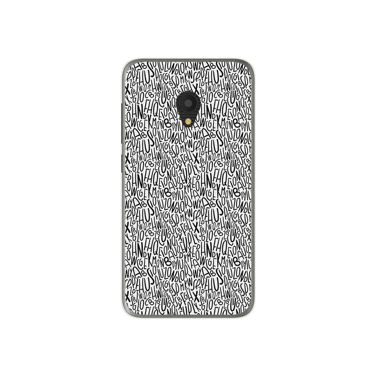 Funda Gel Tpu para Alcatel U5 (3G) Diseño Letras Dibujos