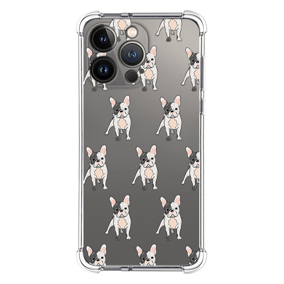 Funda Silicona Antigolpes para Iphone 13 Pro (6.1) diseño Perros 12 Dibujos