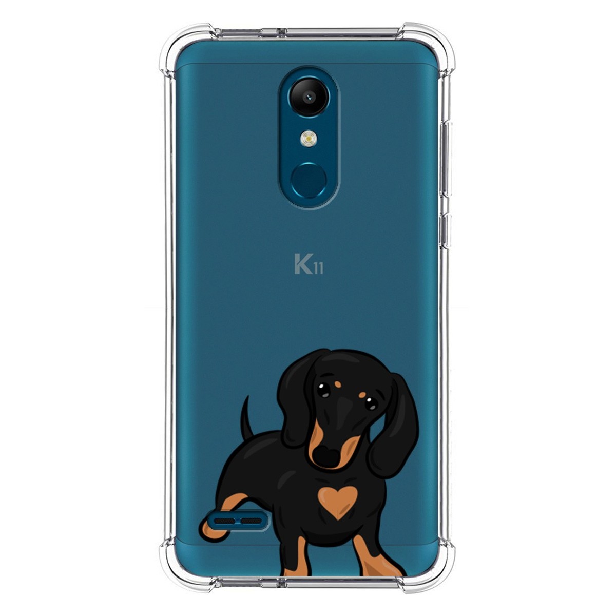 Funda Silicona Antigolpes para Lg k11 diseño Perros 04 Dibujos