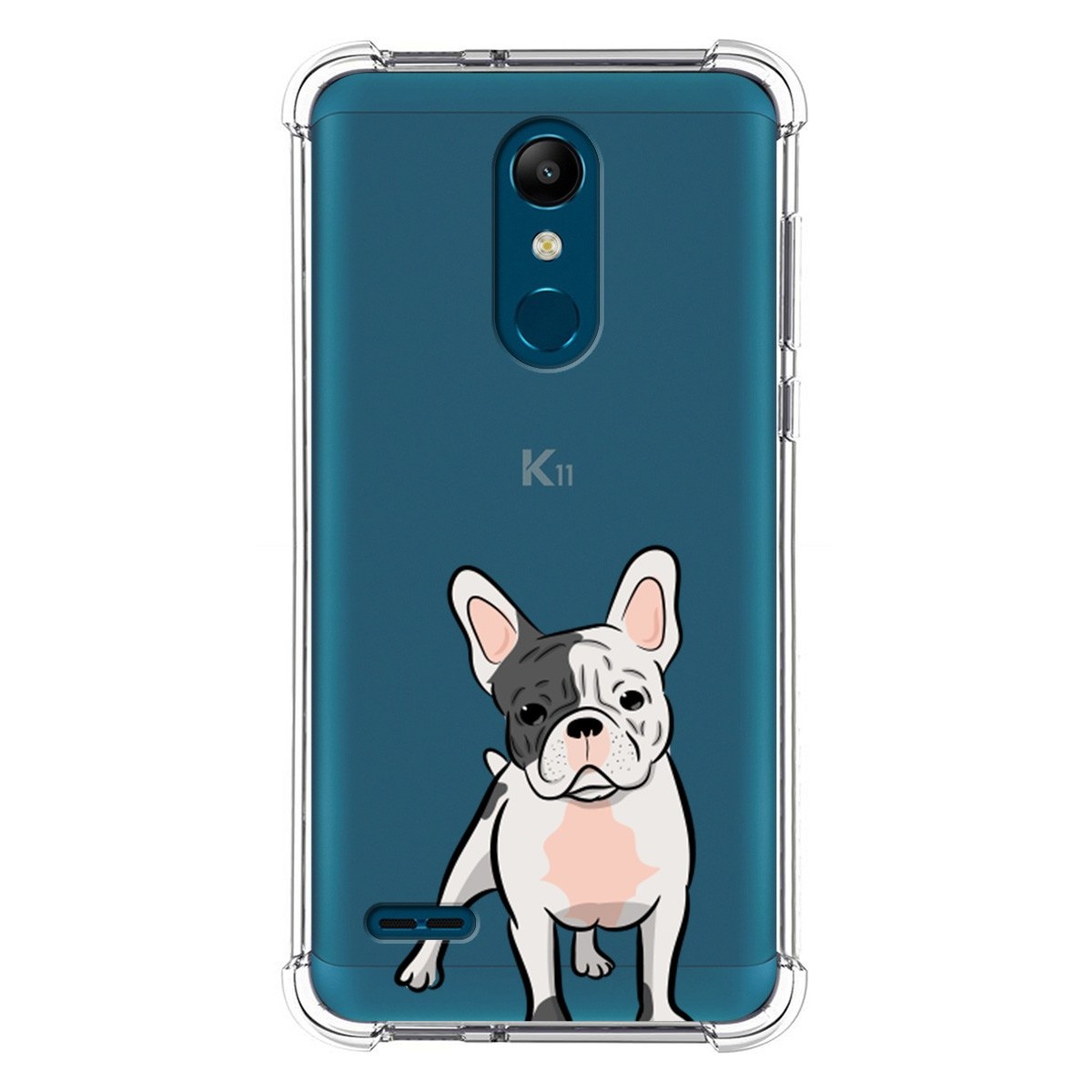 Funda Silicona Antigolpes para Lg k11 diseño Perros 06 Dibujos