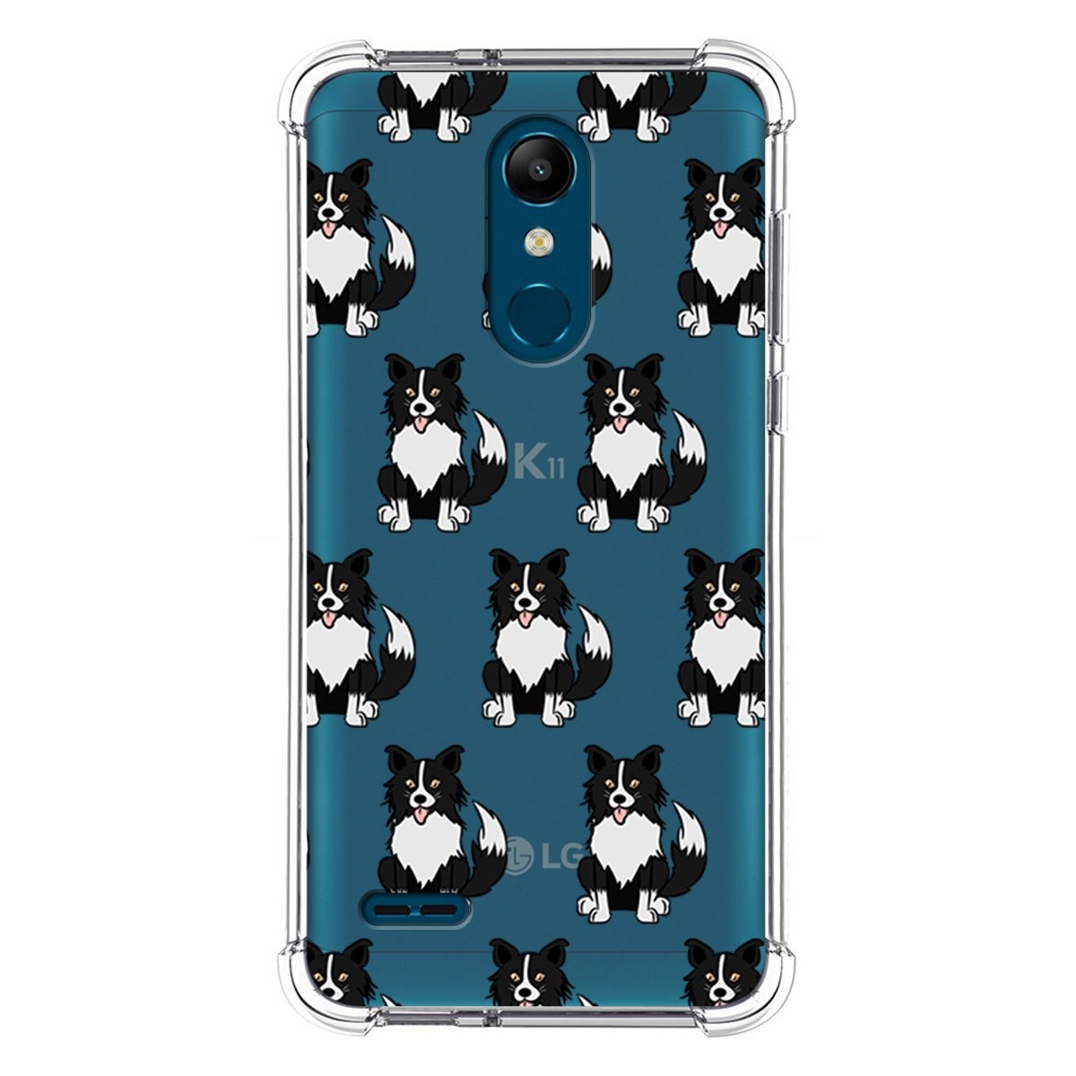 Funda Silicona Antigolpes para Lg k11 diseño Perros 07 Dibujos