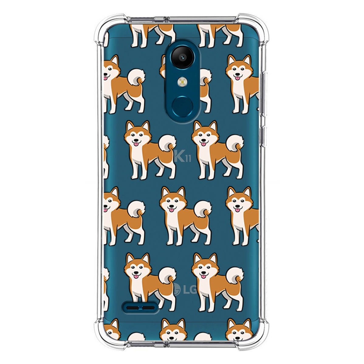 Funda Silicona Antigolpes para Lg k11 diseño Perros 08 Dibujos