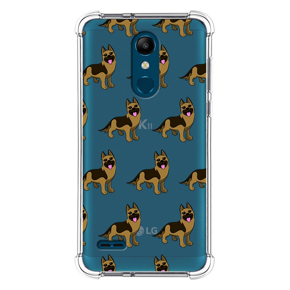 Funda Silicona Antigolpes para Lg k11 diseño Perros 09 Dibujos