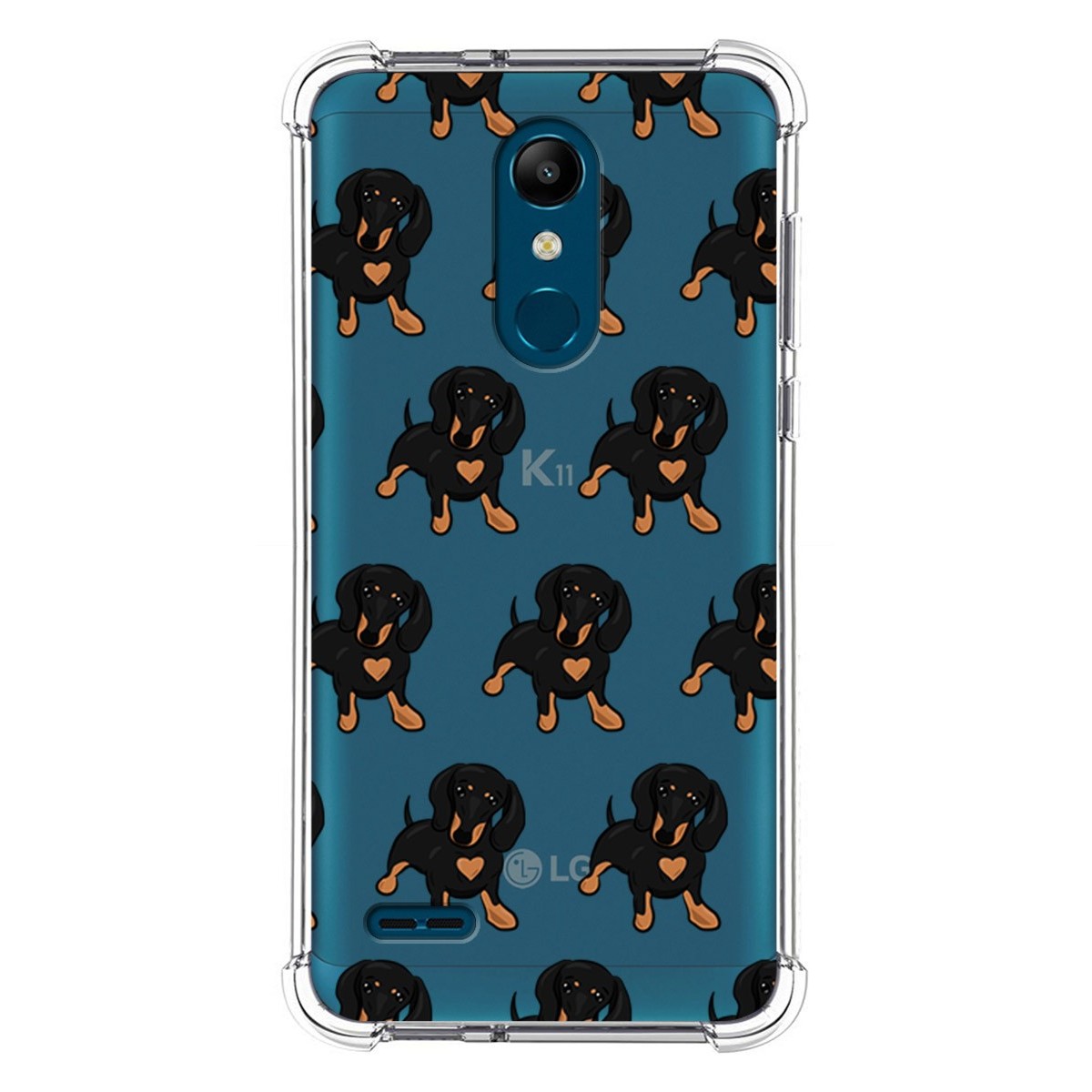 Funda Silicona Antigolpes para Lg k11 diseño Perros 10 Dibujos