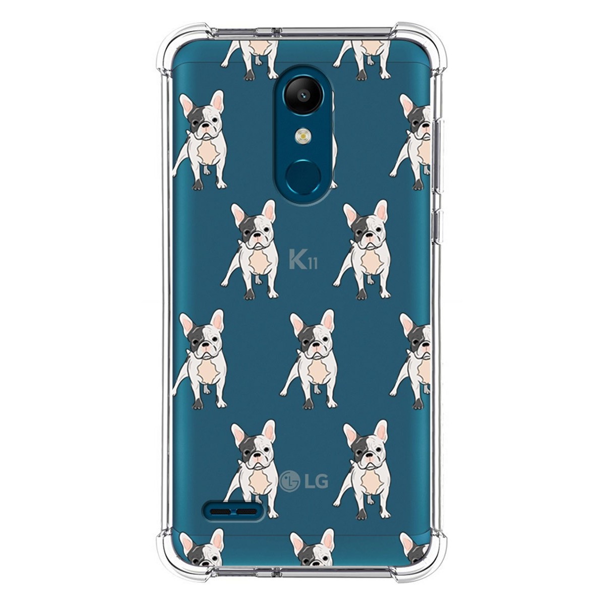 Funda Silicona Antigolpes para Lg k11 diseño Perros 12 Dibujos