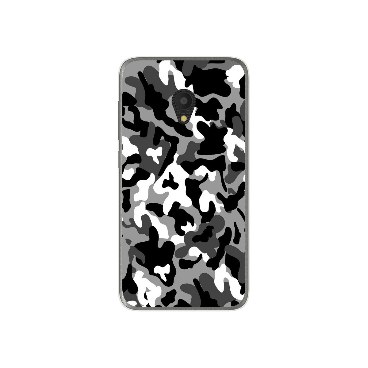 Funda Gel Tpu para Alcatel U5 (3G) Diseño Snow Camuflaje Dibujos