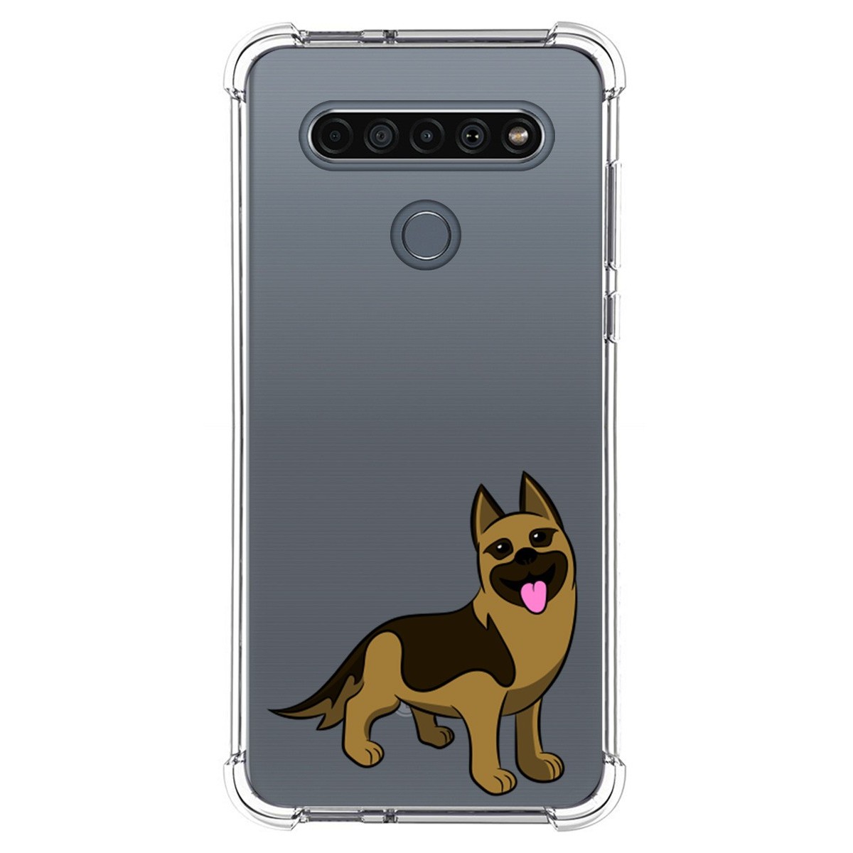 Funda Silicona Antigolpes para Lg K61 diseño Perros 03 Dibujos