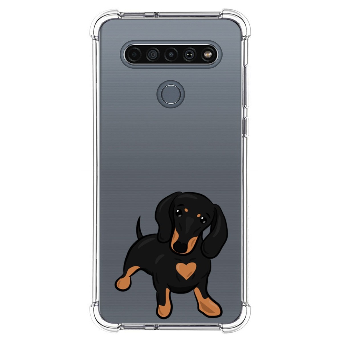 Funda Silicona Antigolpes para Lg K61 diseño Perros 04 Dibujos