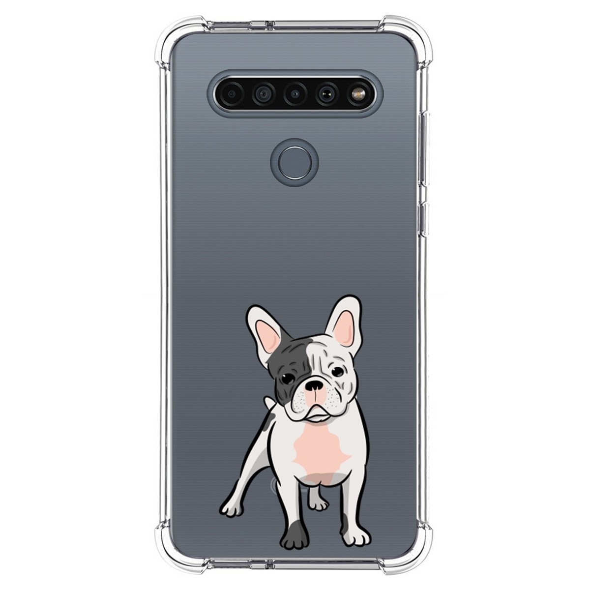 Funda Silicona Antigolpes para Lg K61 diseño Perros 06 Dibujos
