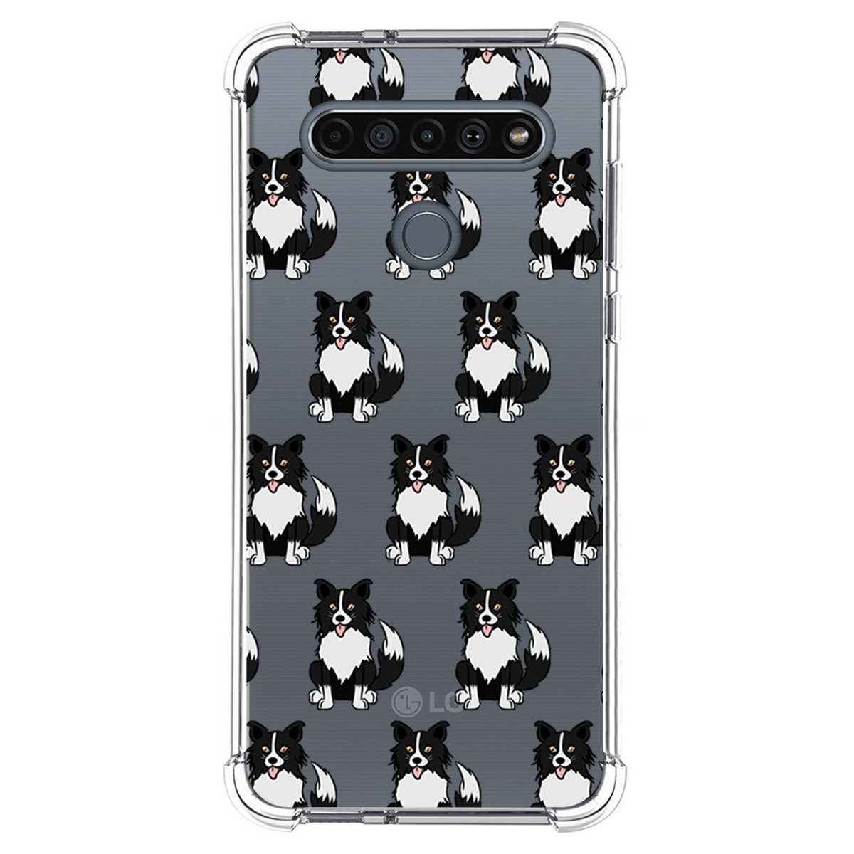 Funda Silicona Antigolpes para Lg K61 diseño Perros 07 Dibujos