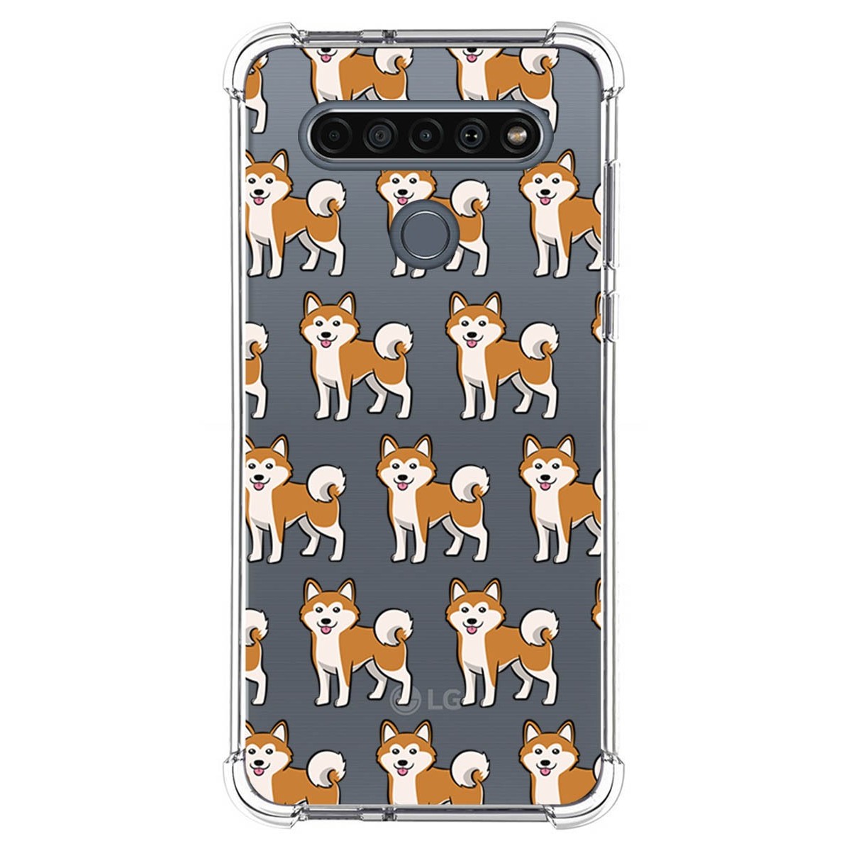 Funda Silicona Antigolpes para Lg K61 diseño Perros 08 Dibujos