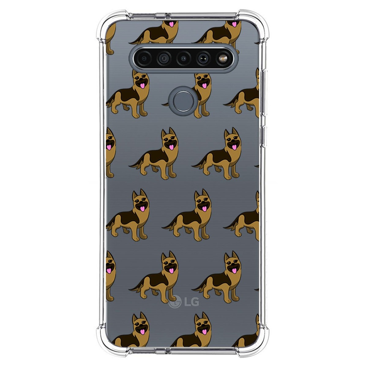 Funda Silicona Antigolpes para Lg K61 diseño Perros 09 Dibujos