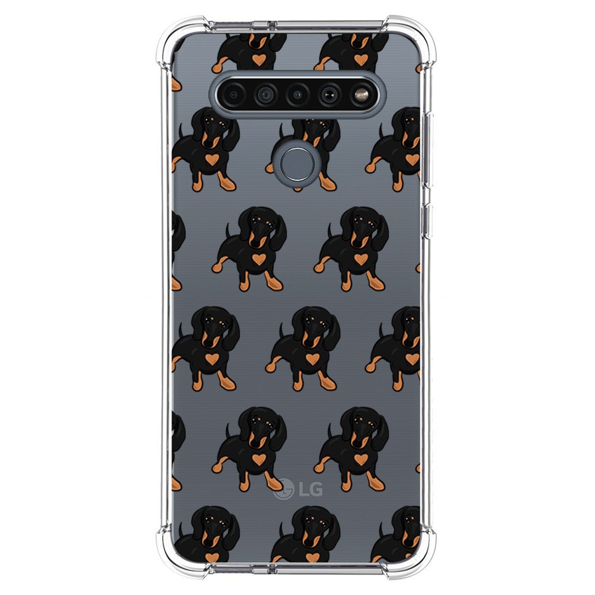Funda Silicona Antigolpes para Lg K61 diseño Perros 10 Dibujos