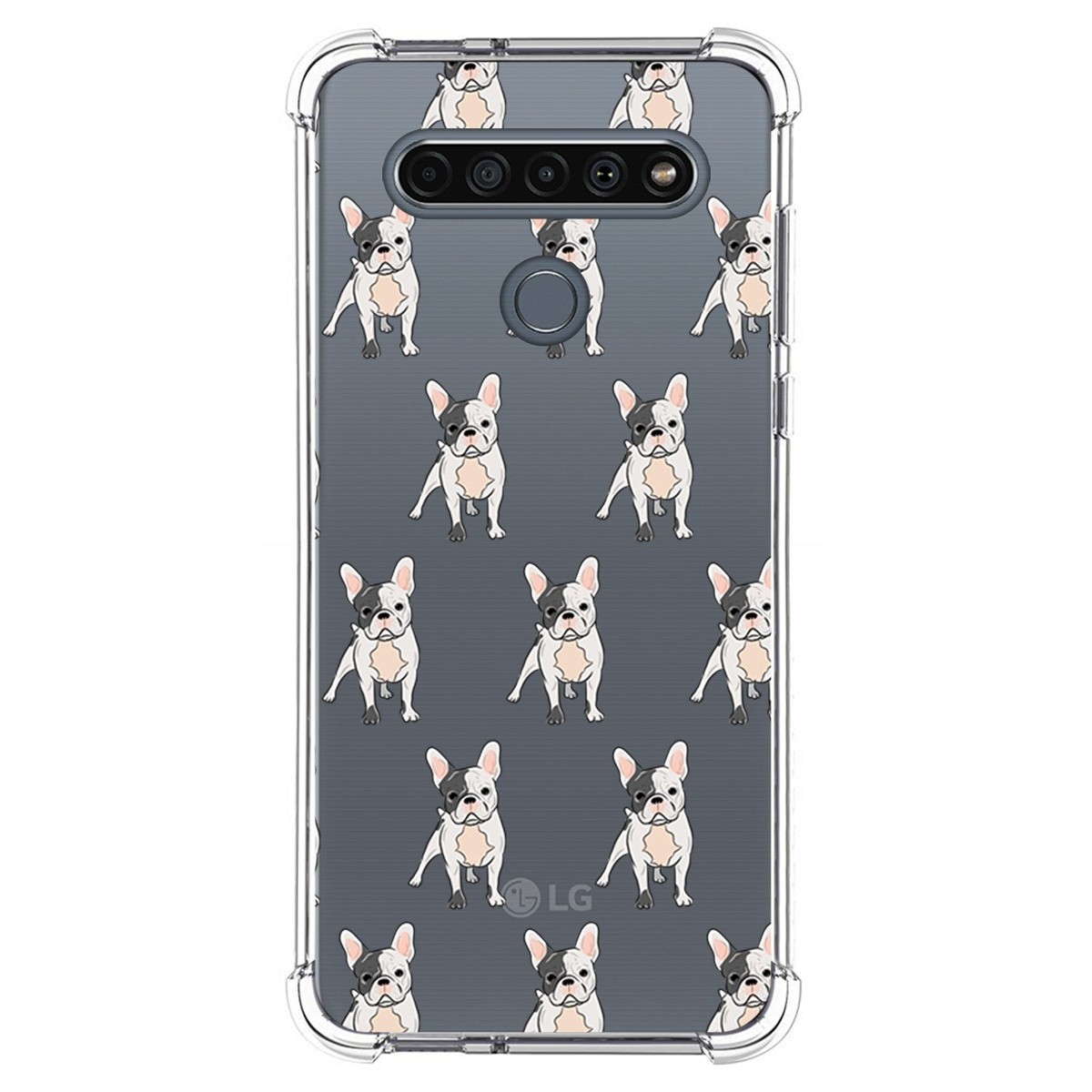 Funda Silicona Antigolpes para Lg K61 diseño Perros 12 Dibujos