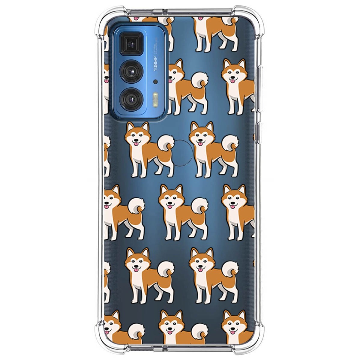 Funda Silicona Antigolpes para Motorola Edge 20 Pro diseño Perros 08 Dibujos