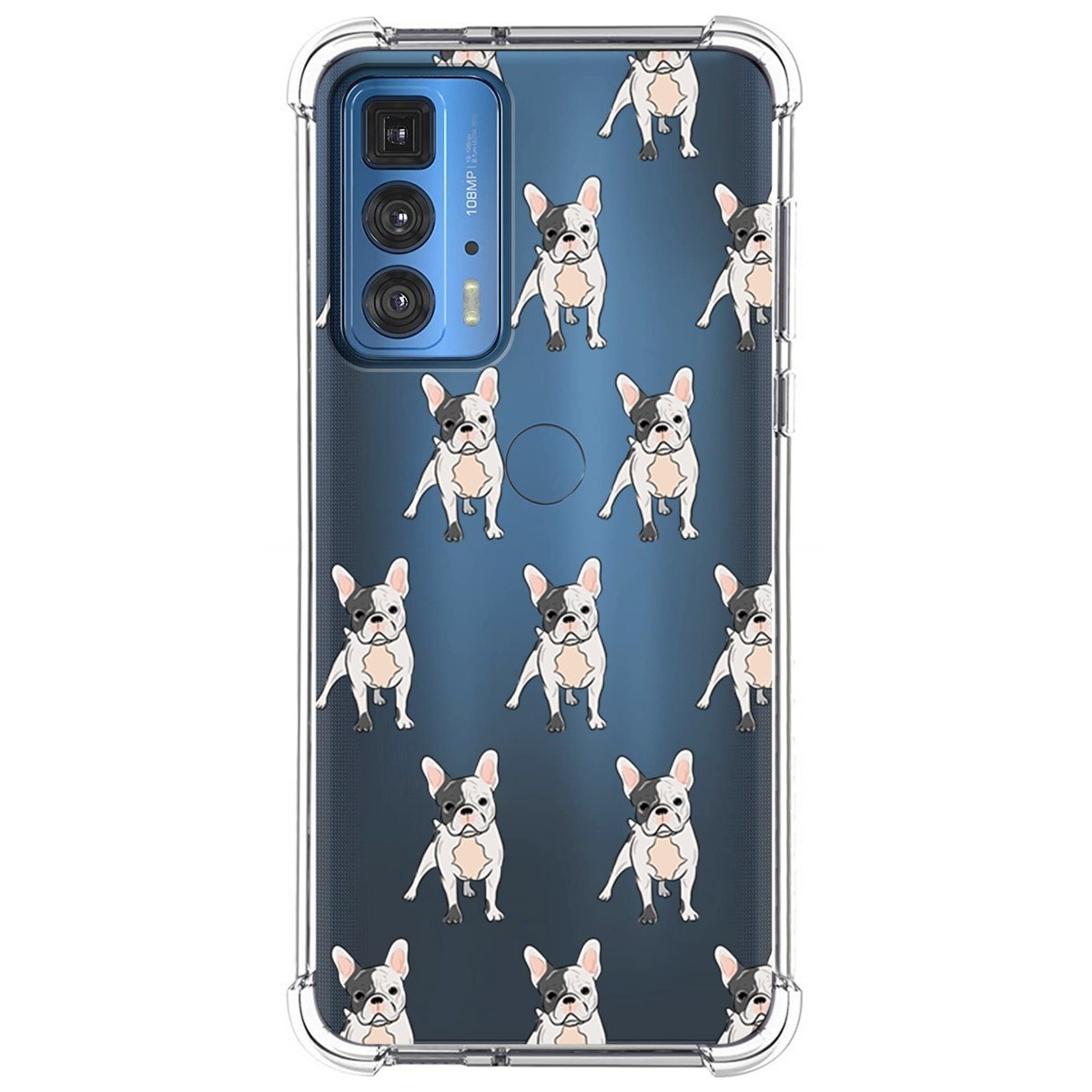 Funda Silicona Antigolpes para Motorola Edge 20 Pro diseño Perros 12 Dibujos