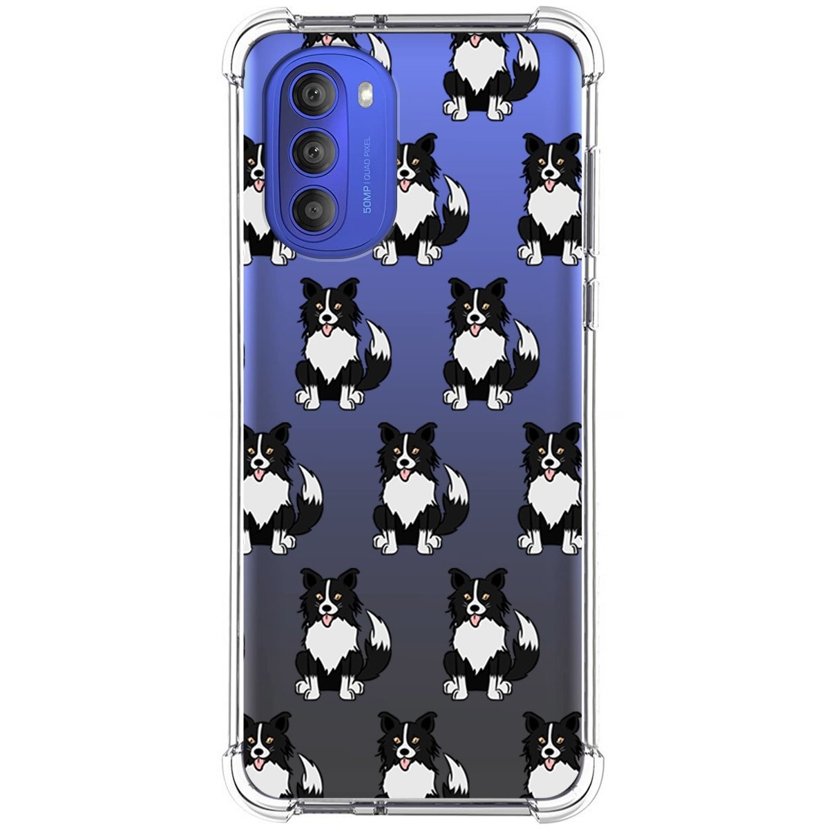 Funda Silicona Antigolpes para Motorola Moto G51 diseño Perros 07 Dibujos