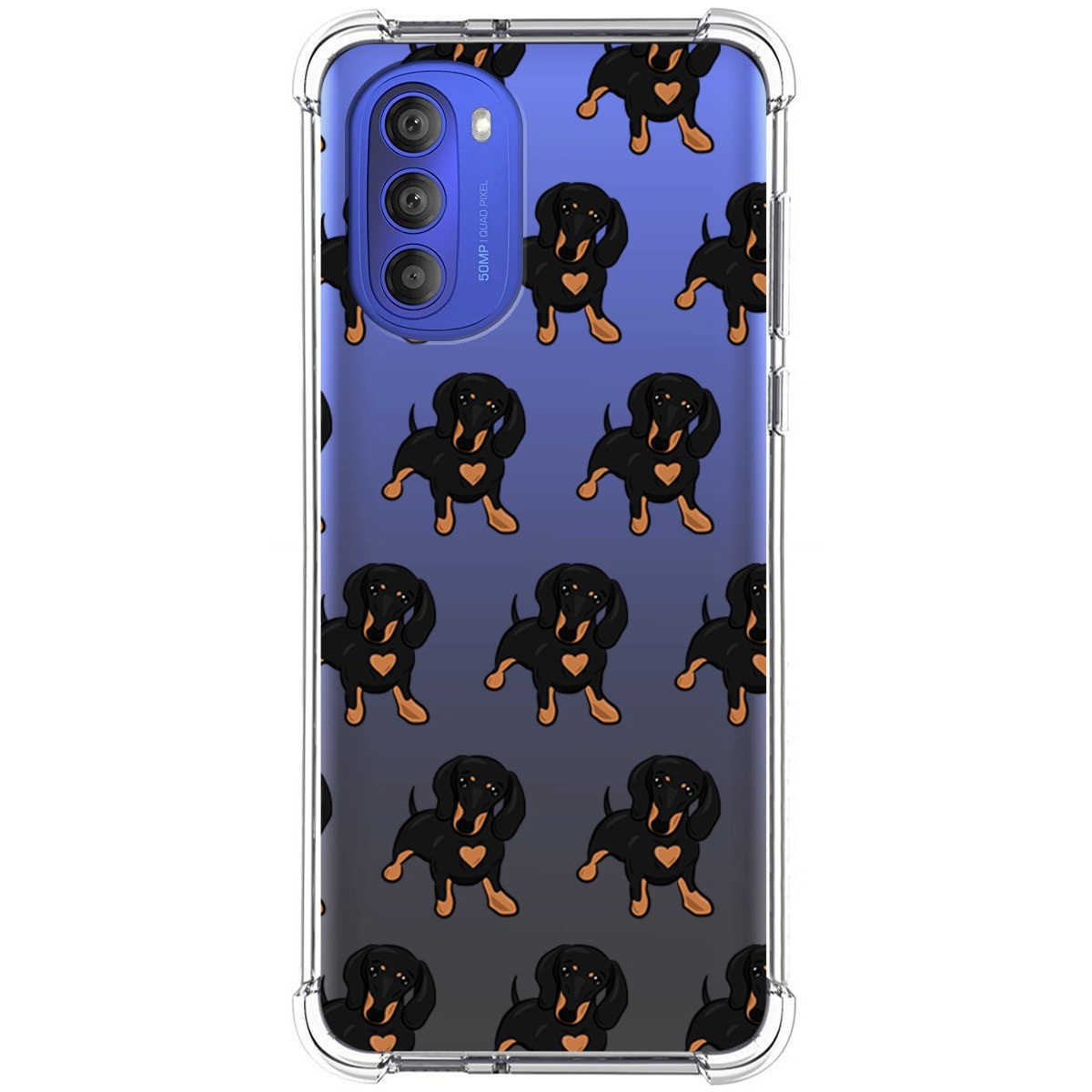 Funda Silicona Antigolpes para Motorola Moto G51 diseño Perros 10 Dibujos