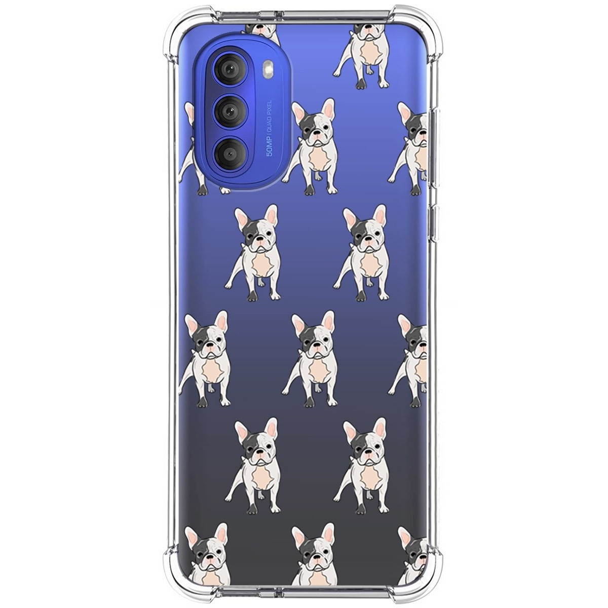 Funda Silicona Antigolpes para Motorola Moto G51 diseño Perros 12 Dibujos