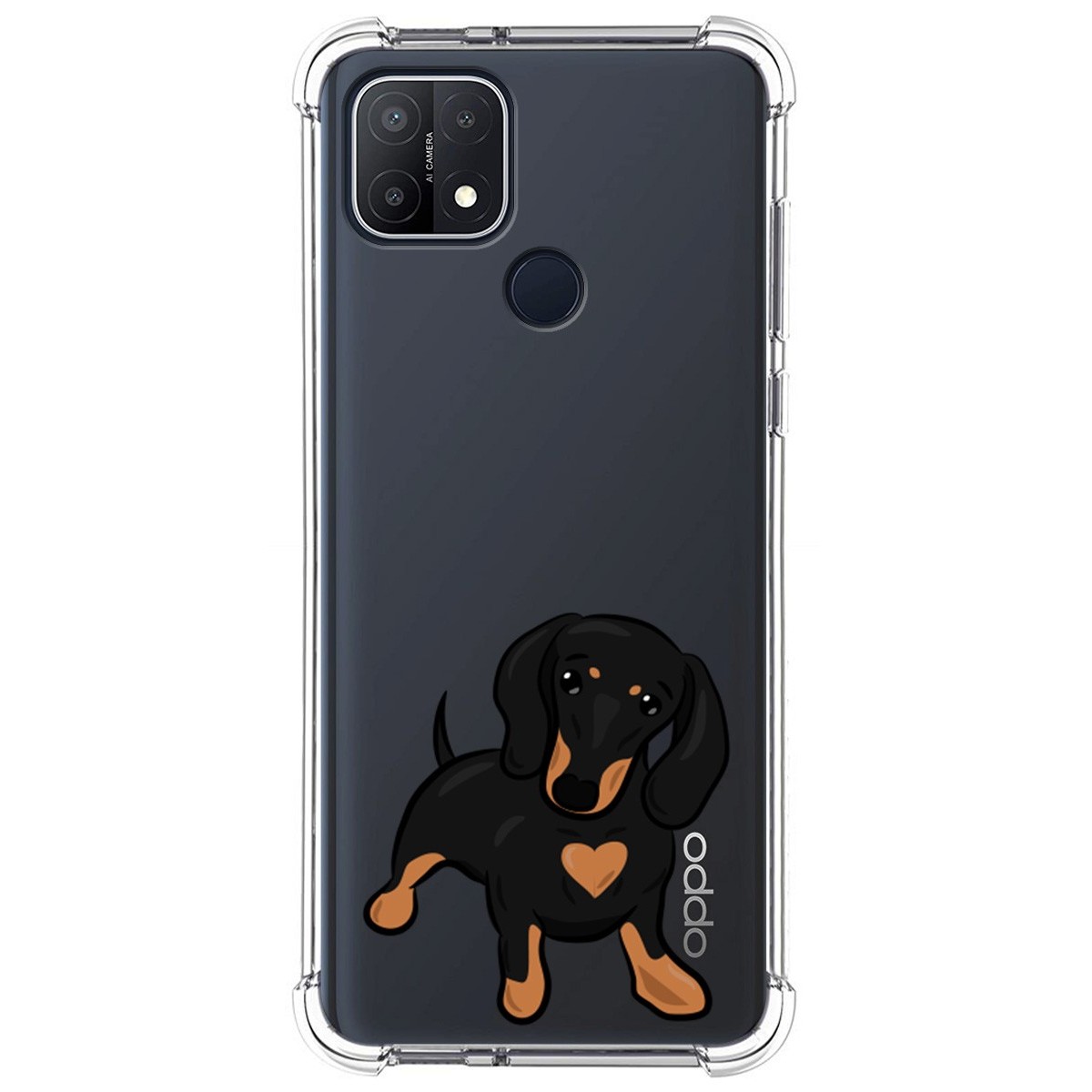 Funda Silicona Antigolpes para Oppo A15 diseño Perros 04 Dibujos