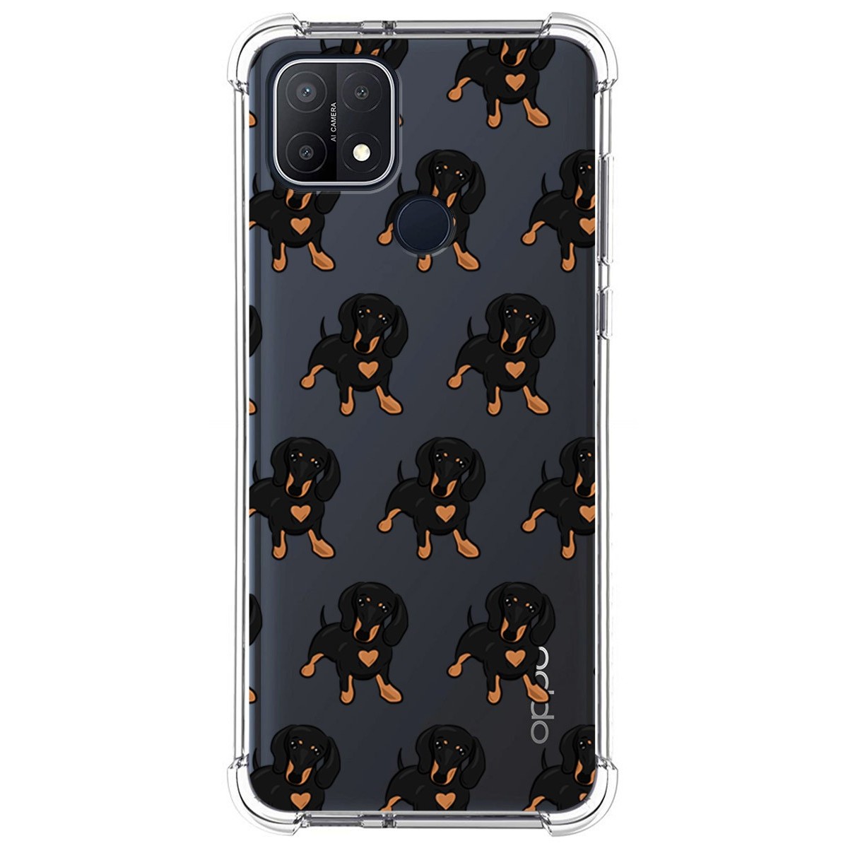 Funda Silicona Antigolpes para Oppo A15 diseño Perros 10 Dibujos