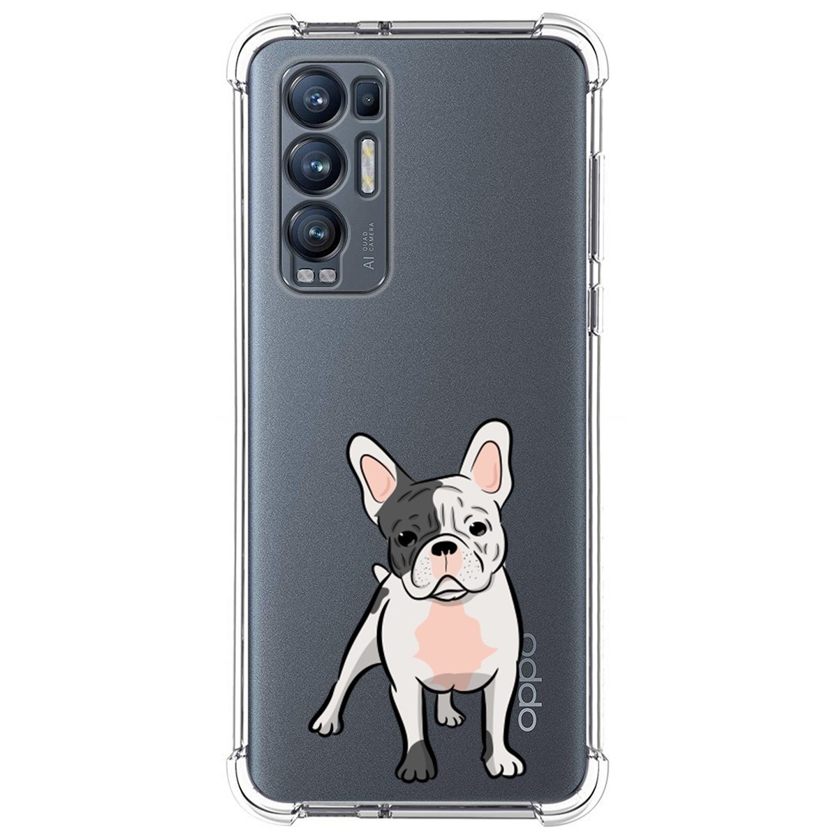 Funda Silicona Antigolpes para Oppo Find X3 Neo 5G diseño Perros 06 Dibujos