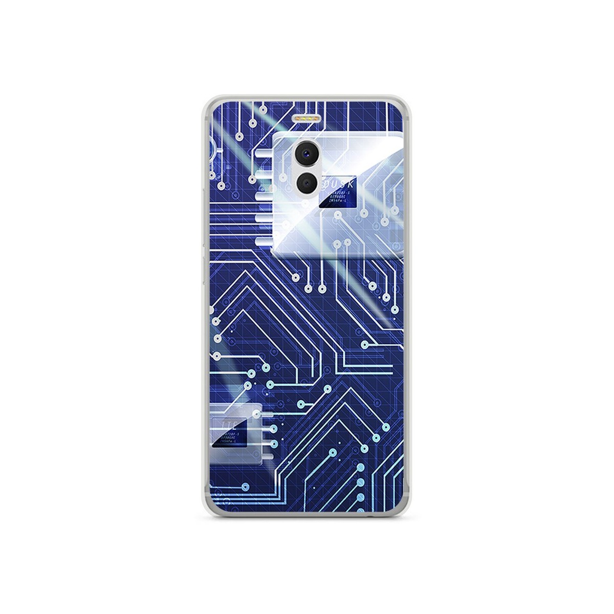Funda Gel Tpu para Meizu M6 Note Diseño Circuito Dibujos