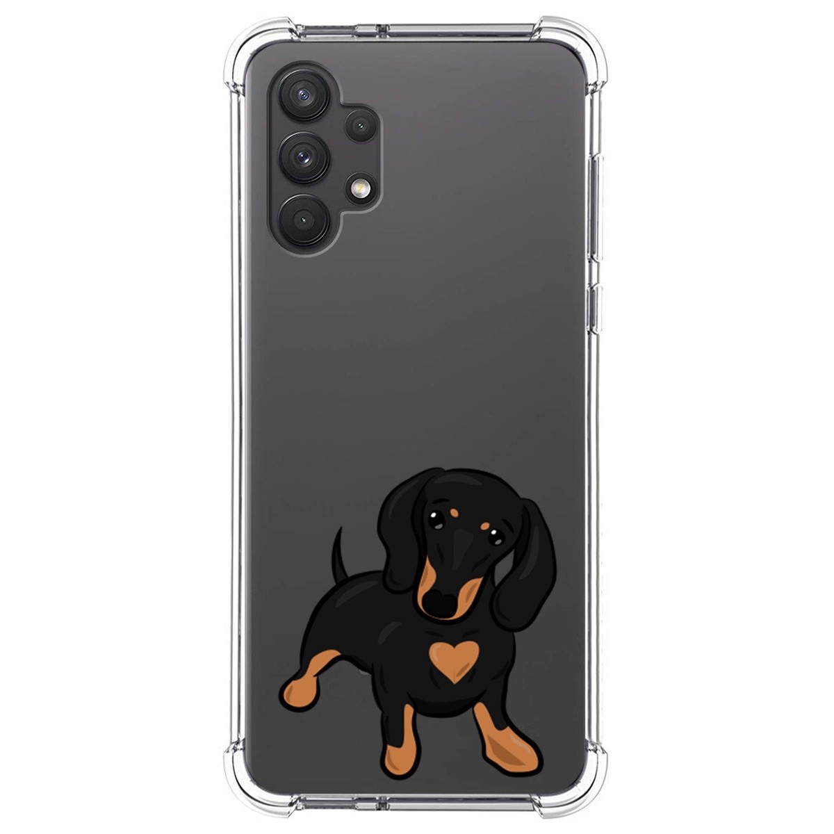 Funda Silicona Antigolpes para Samsung Galaxy A32 4G diseño Perros 04 Dibujos