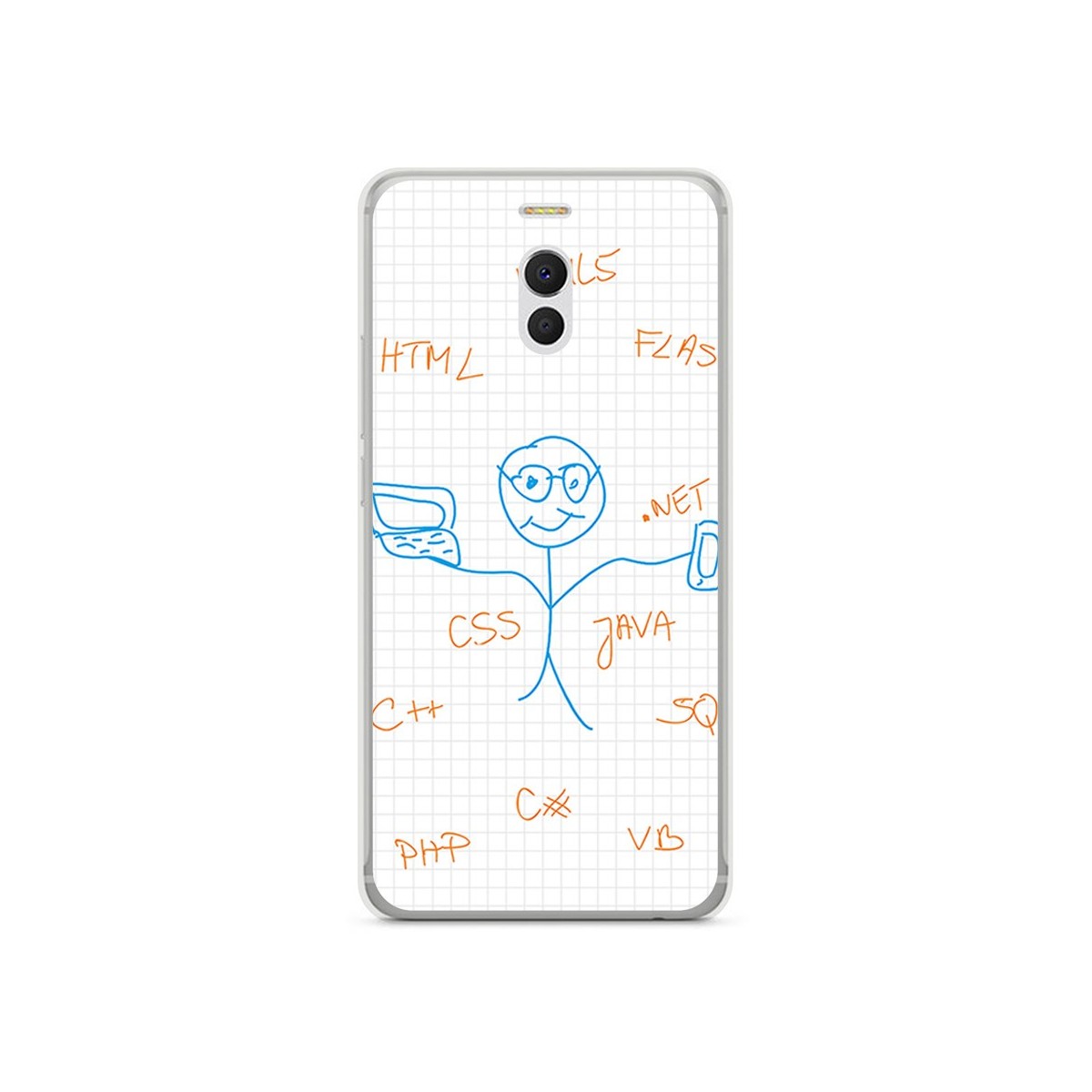 Funda Gel Tpu para Meizu M6 Note Diseño Informatico Dibujos
