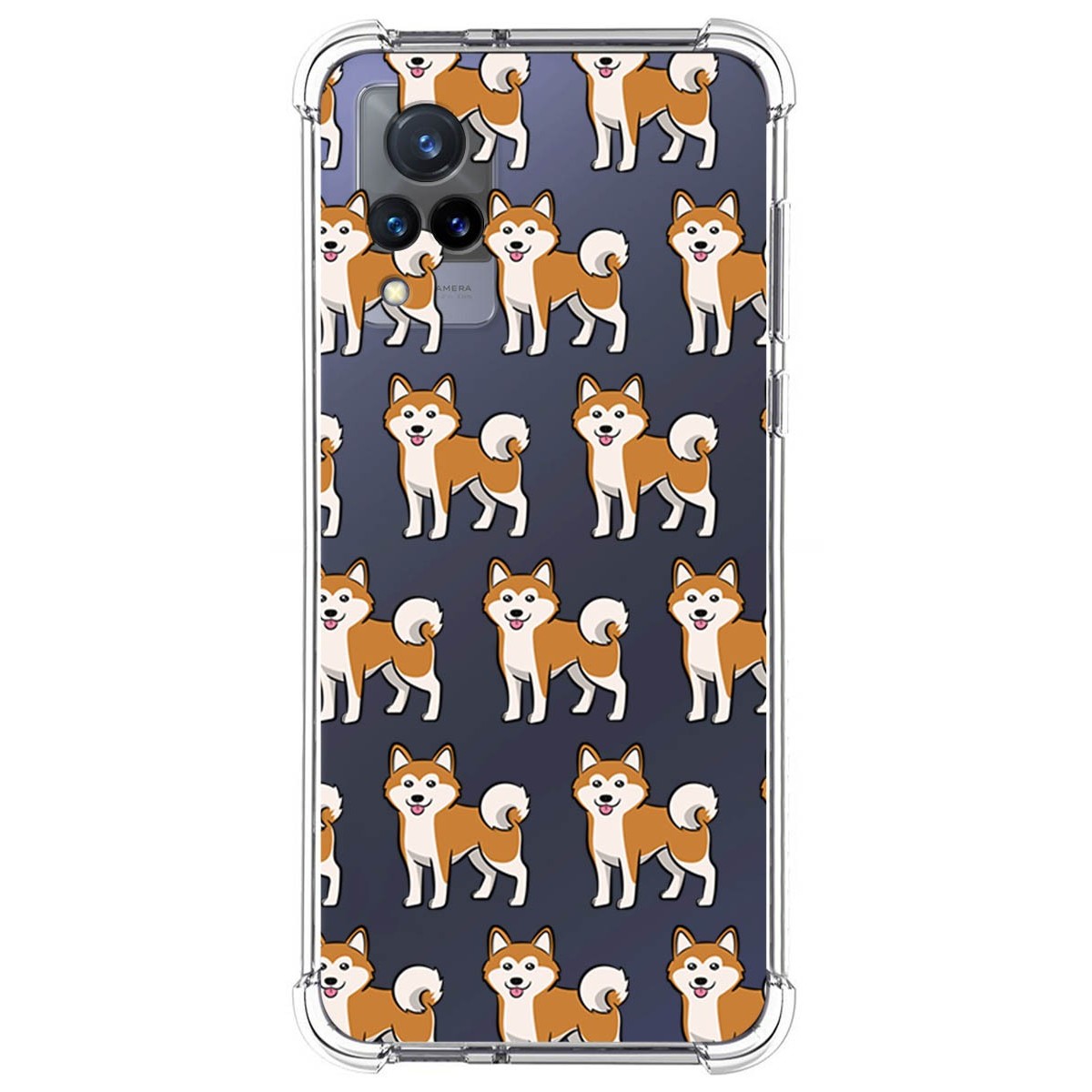 Funda Silicona Antigolpes para Vivo V21 5G diseño Perros 08 Dibujos