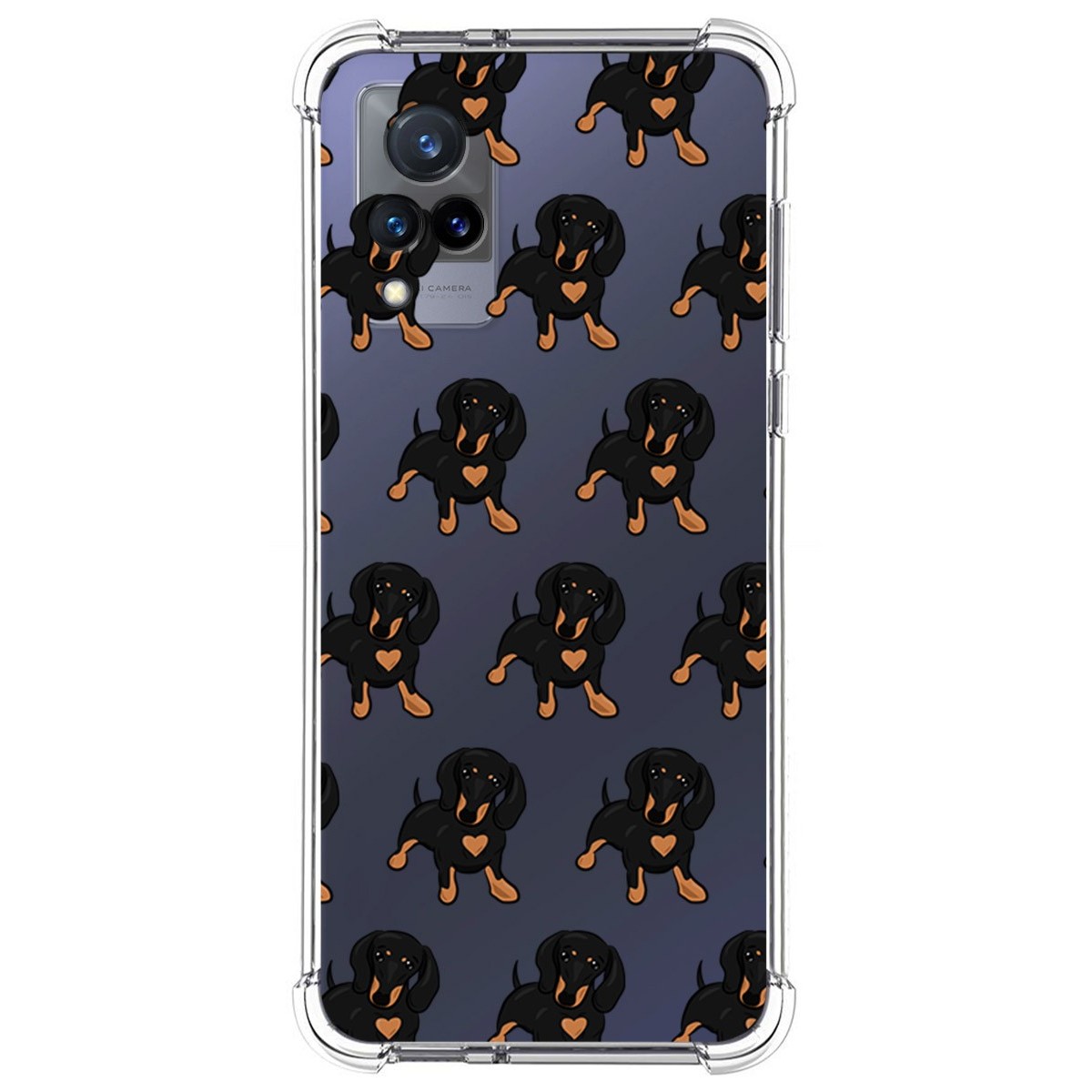 Funda Silicona Antigolpes para Vivo V21 5G diseño Perros 10 Dibujos
