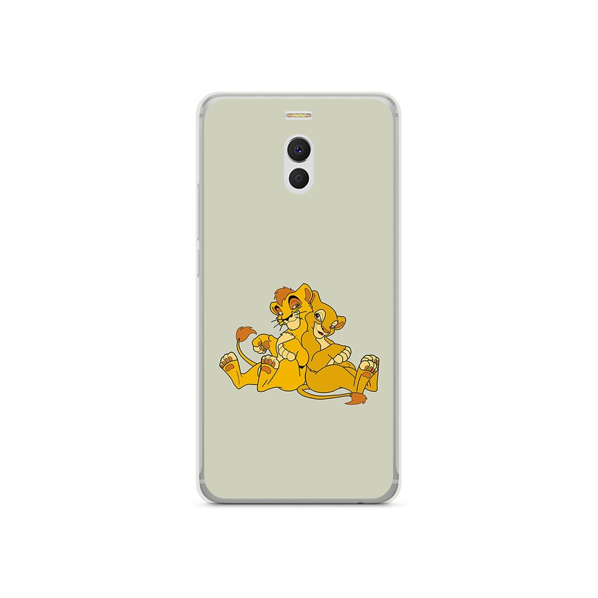 Funda Gel Tpu para Meizu M6 Note Diseño Leones Dibujos